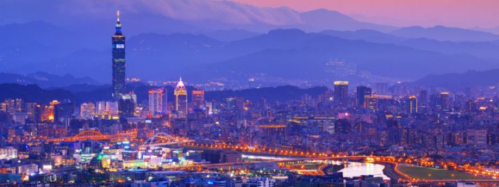 Taipei, Taiwan famed cityscape.